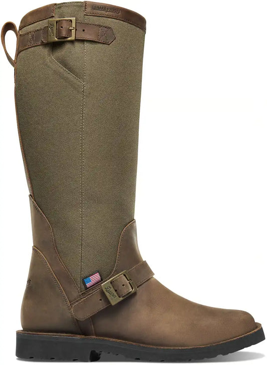 San Angelo Snake Boot 17" Brown Square Toe