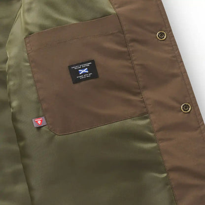 Men's Waxed Primaloft Coaches Jacket Brown