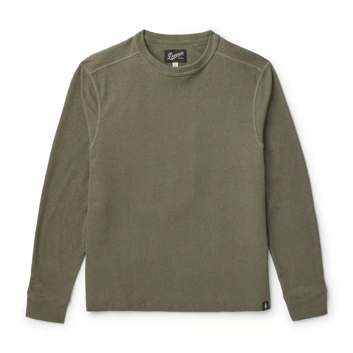 Santiam Waffle LS Tee Dusty Olive - M